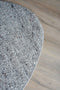 Veer Carpets Stone - Vloerkleed Kiezelvormig 160 x 230 cm - 100% Wol - Licht Grijs