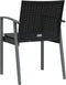vidaXL - Tuinstoelen - 2 - st - met - kussens - 56,5x57x83 - cm - poly - rattan - zwart