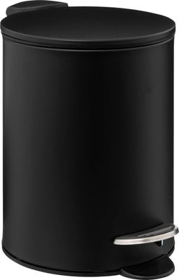 5Five Afvalemmer Stijlvol & Compact - Softclose - 3L - Zwart Kohl