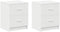 vidaXL - Nachtkastjes - 2 - st - met - 2 - lades - 40x36x50 - cm - wit