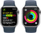 Apple Watch Series 9 - Smartwatch - GPS + Cellular - 41mm RVS Sportbandje S/M Zilver (Blauw)