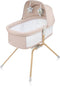 Lionelo Malin Evo - 3in1 Wieg Campingbed Babybed - Schommelfunctie Verstelbare Matras - Beige Natural