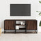 vidaXL - Tv-meubel - 100x35x41 - cm - bewerkt - hout - metaal - bruin - eikenkleur