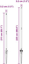 vidaXL - Tuinpalen - met - Spike - - - 7 - stuks - Ø32 - mm - 180 - cm - van - Gegalvaniseerd - Staal