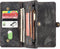 Caseme - vintage 2 in 1 portemonnee hoes - Geschikt voor iPhone SE (2022 / 2020) / 8 / 7 / 6(s) - Grijs