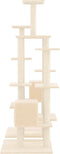 vidaXL - Kattenmeubel - met - sisal - krabpalen - 145 - cm - lichtgrijs