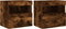 vidaXL - Tv-wandmeubels - met - LED - 2 - st - 40x30x40 - cm - gerookt - eikenkleurig