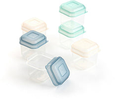 Quid Minimal - Set van stapelbare luchtdichte voedselcontainers - 5 x 5 x 6 cm (6 Onderdelen)