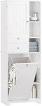 SoBuy BZR104-W - Badkamerkast - 2 Deuren 2 Lades - Wit