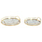Set van trays Home ESPRIT Wit Gouden Modern 30 x 30 x 6 cm (2 Stuks)