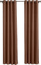 Larson - Luxe Geweven Blackout Gordijn - Ringen - Chocolade Bruin - 150 x 250 cm – Verduisterend & kant en klaar