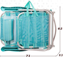 Aktive Klapstoel Multi-position Aluminium 62x48x83 Cm Blauw