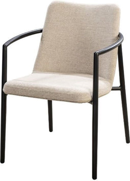 Yoi - Youkou dining chair alu black/flax beige