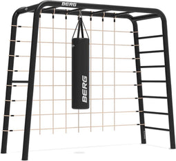 BERG PlayBase Medium TL 3-in-1 Speeltoestel - Rekstok en Ladder - Klimnet M - Bokszak