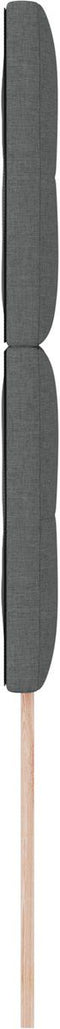 vidaXL - Hoofdbord - met - Knopen - Donkergrijs - 90 - cm - Stof