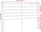 vidaXL - Hoofdbord - metaal - wit - 140 - cm