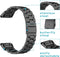 imoshion QuickFit® Stalen schakelband - Geschikt voor de Garmin Watch | 22 mm aansluiting - Zwart