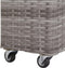 vidaXL - Plantenbak - verhoogd - met - 4 - potten - 80x22x79 - cm - poly - rattan - bruin