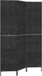 vidaXL - Kamerscherm - met - 3 - panelen - 122x180 - cm - waterhyacint - zwart