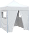 vidaXL - Partytent - met - 4 - zijwanden - inklapbaar - 2x2 - m - staal - wit