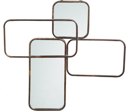 PTMD Feros Meervoudige Spiegel - 83,5 x 3,5 x 76 cm - Ijzer - Zilver