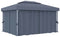 vidaXL - Prieel - met - gordijn - en - LED-lichtslinger - 4x3 - m - antracietkleurig