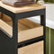 SoBuy BZR54-SCH - Archiefkast - MDF & Bamboe - 4 Laden - Zwart - 24x82x65cm