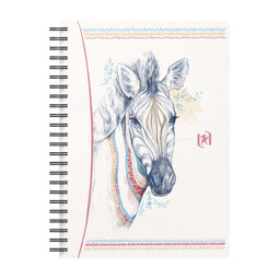 OXFORD Boho Spirit notitieboek A5 gelijnd 120 pagina's 90g zebra