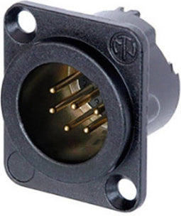 Neutrik NC6MD-LX-B-CON XLR-connector Flensstekker, contacten recht Aantal polen: 6 Zwart 1 stuk(s)