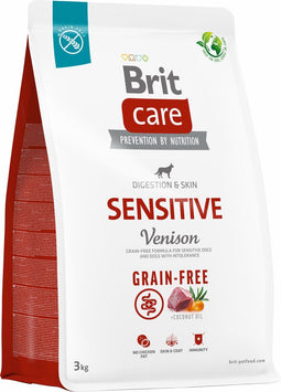 Brit Care Dog Grain-Free Sensitive Hert - Hondenvoer - 3 kg
