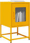 vidaXL - Nachtkastje - 36x39x60,5 - cm - koudgewalst - staal - mosterdgeel