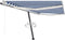 vidaXL - Luifel - automatisch - met - LED - en - windsensor - 400x350 - cm - blauw - wit