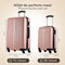 Slazenger Kofferset 2 Delig - Ruimbagage Koffer (71L) en Handbagage Trolley (26L) - Hardcase met Cijferslot - Roze (2 delig)