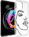 iMoshion Hoesje Geschikt voor Motorola Edge 20 Lite Hoesje Siliconen - iMoshion Design hoesje - Transparant / Zwart / Line Art Woman Black