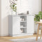 vidaXL - Dressoir - LED - Bewerkt hout - Wit - 90 x 32 x 75 cm