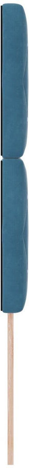 vidaXL - Hoofdbord - met - Cristal - Knoppen, - Ge - tufted, - Donkerblauw, - 100 - cm, - Fluweel