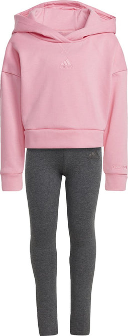 adidas Sportswear Hooded Fleece Trainingspak - Kinderen - Roze- 104