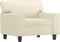 vidaXL Fauteuil 60 cm kunstleer crèmekleurig