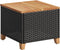 vidaXL Tuintafel 45x45x37 cm poly rattan en acaciahout zwart