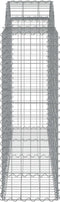 vidaXL - Schanskorven - 6 - st - gewelfd - 200x50x120/140 - cm - ijzer