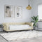 vidaXL - Slaapbank - 90x200 - cm - kunstleer - crèmekleurig