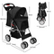 Coast Dog - Huisdieren buggy tot 15 kg - 4 netwerkvensters - Zwart