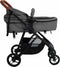 vidaXL - Kinderwagen - 2-in-1 - staal - lichtgrijs - en - zwart