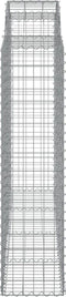 vidaXL - Schanskorven - 8 - st - gewelfd - 200x50x160/180 - cm - ijzer