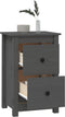 vidaXL - Nachtkastje - 40x35x61,5 - cm - massief - grenenhout - grijs