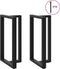 vidaXL - Bartafelpoten - 2 - st - T-vormig - 60x35x(100-101) - cm - staal - zwart