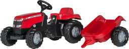 Rolly Toys rollyKid Massey Ferguson - Traptractor met Aanhanger - Geschikt voor 2,5-5 jaar