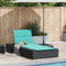 vidaXL - Ligbed - met - zwevend - kussen - poly - rattan - zwart