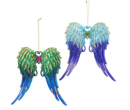 Peacock Glitter Angel Wing 5.7 Inch