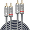 Lindy 35347 - RCA Audio Aansluitkabel - 3 m - Antraciet Grijs